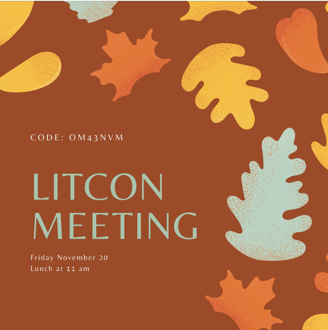 jchsLitCon's tweet image. Hello members!! There will be a meeting on November 20. Join our google classroom if you haven’t already and you can find the link to our meeting. See you there!