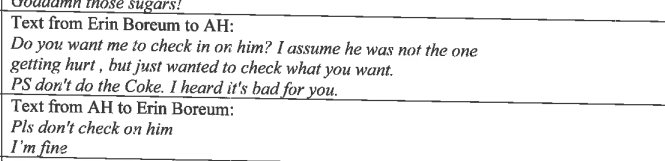 It's interesting that the nurse asked Amber if she should check on Johnny too (since Amber claimed he was doing coke which led to a fight). But Amber didn't want the nurse to check on him. Why? Afraid that the truth would come out, and the nurse would know that you're no victim?