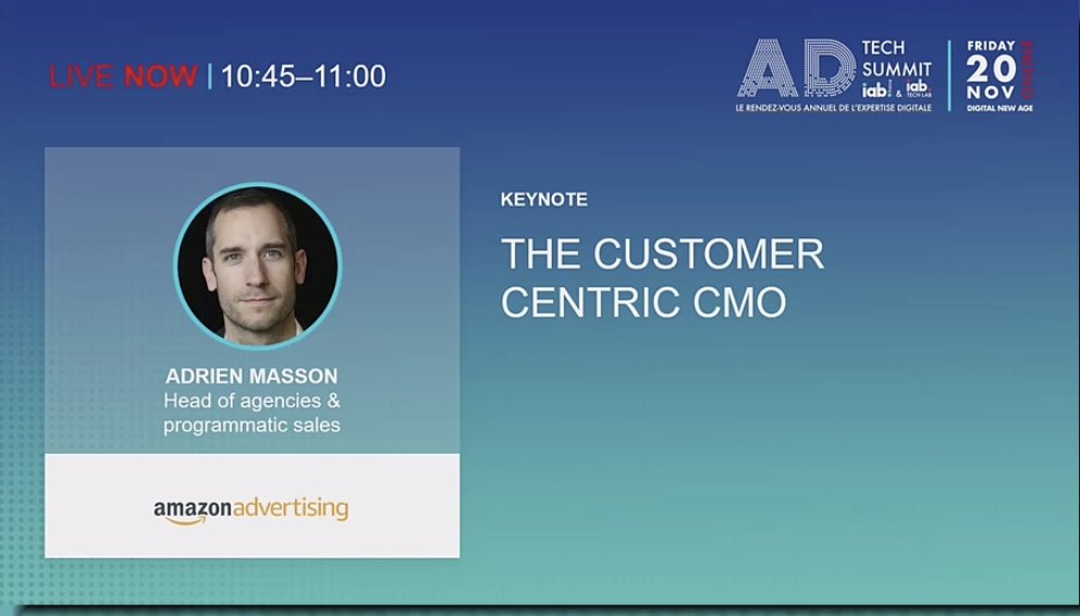 Corto13's tweet image. #adtechsummit20 amazon advertising on stage