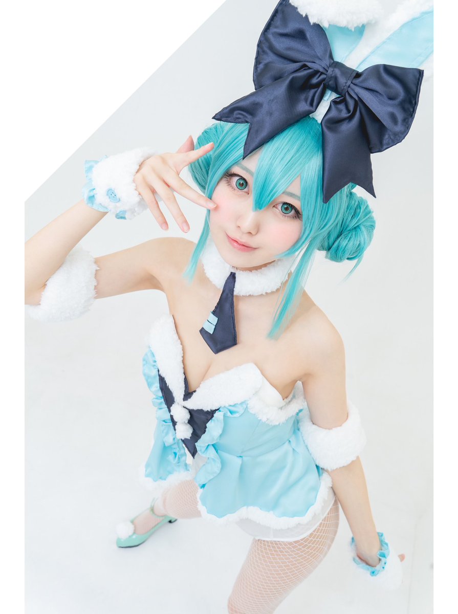 神崎ミオ コスプレ 初音ミク Bicute Bunnies 白うさぎミクちゃん ふわふわ生地が作ってて楽しかったです すずたまさん ハコアム名古屋