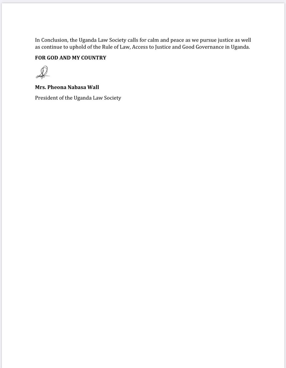 NelsonHavi's tweet photo. The Law Society of Kenya stands in solidarity with Uganda Law Society and President @PheonaWall in condemning the violations of fundamental human rights and freedoms of Ugandans by the regime of President Yoweri Kaguta Museveni. The violations and violence should cease. ^POLSK https://t.co/afOtjVEyMO