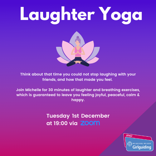 LAUGHTER YOGA: Ready to relax by laughing non-stop for thirty minutes? Join us for meditation with a twist with our Laughter Yoga via Zoom on Tuesday 1st December 2020 starting at 7.00pm. Book now to avoid missing out: bit.ly/36NmTz3
