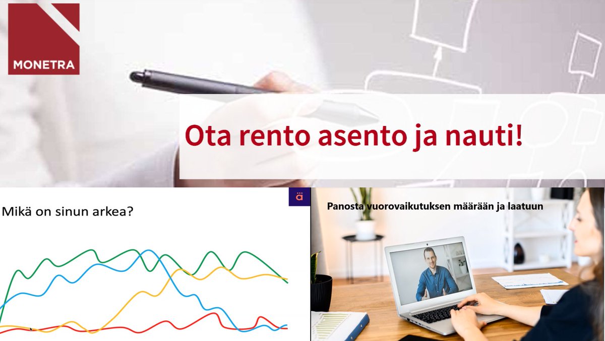 Monetra Keski-Suomessa startattiin perjantai hyvinvointiteemaisella teams-seminaarilla! Esitykset olivat  etäjohtamisesta sekä jaksamisesta. Seminaarista saatiin todella hyvää palautetta, kiitos <a href="/SanskiValtonen/">Sanna-Riikka Valtonen</a> &amp; <a href="/LariKarjula/">Lari Karjula</a> ! #etätyö #hyvinvointi #jaksaminen #monetra