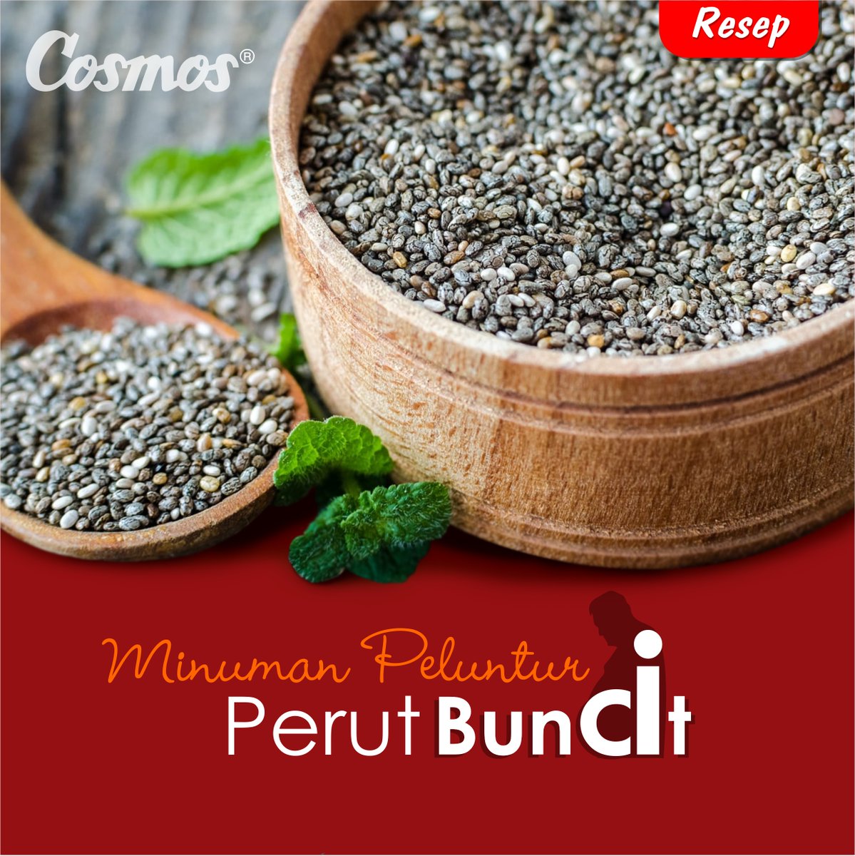 cosmosonline's tweet photo. Kesal karena lemak perut gamau minggat akhirnya jadi buncit? Cobain minum chia seed aja yuk. Minuman ini bisa melunturkan lemak di perut. Selain itu, chia seed juga bisa mengatasi GERD, sembelit, menurukan kolesterol dan masih banyak lagi. https://t.co/SQnPq1nHb2
