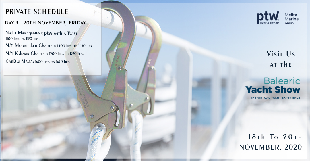 Don't miss it!
You still have time to know more about '#Yacht Management: PTW with a twist' at our booth at #balearicyachtshow.
<a href="/BalearicShow/">BYS by Balearic Marine</a> #Balearicislands #ptwshipyard #yachtmanagement #Management #superyacht #FridayMotivation #dontmiss #VirtualEvents #boatshow #live #Retweet