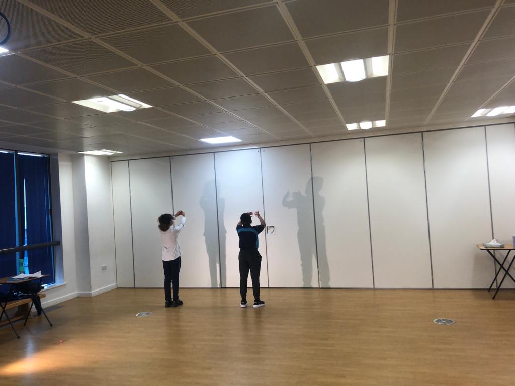 CityAcademyCA's tweet photo. Our Year 7 students are busy practicing 'Playing with Shadows' as part of the Echo Eternal Horizons preparations.

Happy Friday!

#alwaysgrowing #alwayslearning
#COREEducation #CITYAcademy #CreativeArts #DramaTwitter #Drama https://t.co/QGrzdOCzki