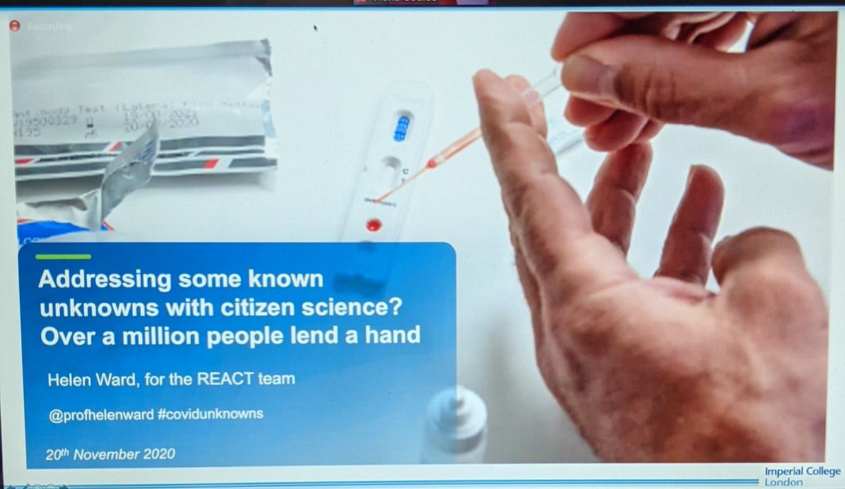  @profhelenward On survey data - the REACT study #CovidUnknowns