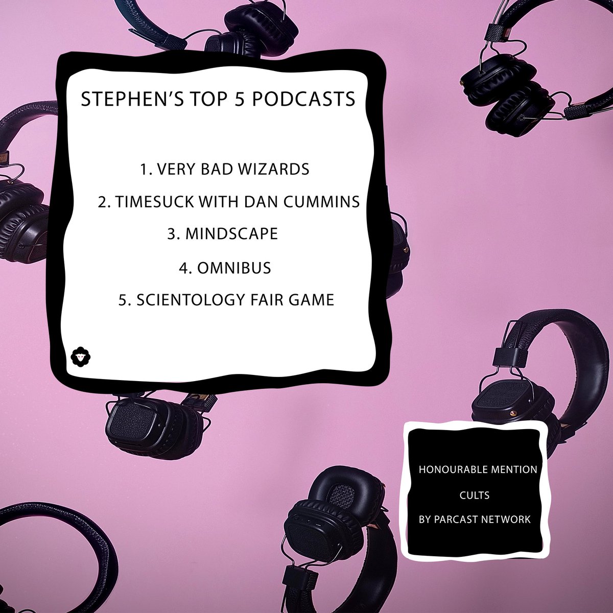 WhatSITA's tweet photo. Podcast Appreciation Post! What are your favourite podcasts?? Tell us down below, as we’re on the lookout for more!
.
.
.
.
#podcast #favouritepodcast #bestpodcast #top5podcast #verbadwizards #omnibus #scientology #science #philosophy #cults #timesuck #stephenstop5 https://t.co/UPxhAsv7S9