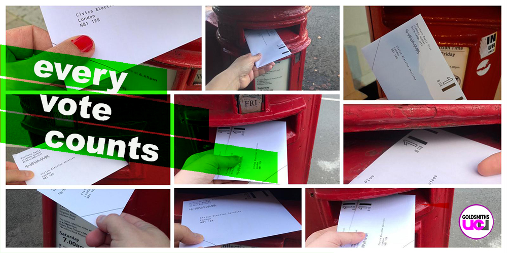 GoldsmithsUCU's tweet photo. Some voting inspo this morning from GUCU members, as the first load of YES and YES ballots are already in the post ✅✅ https://t.co/RroHmP9CrF