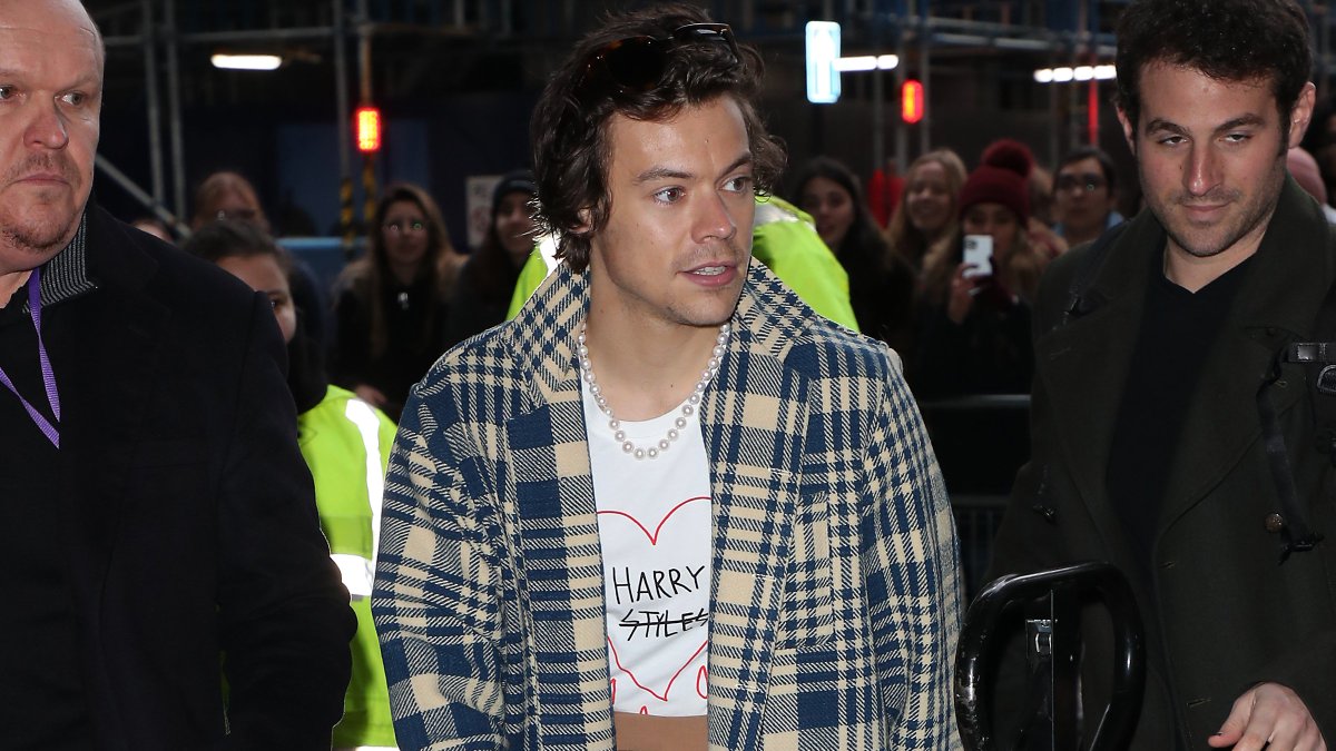 Harry Styles wearing Harry Styles because, well, HARRY STYLES.