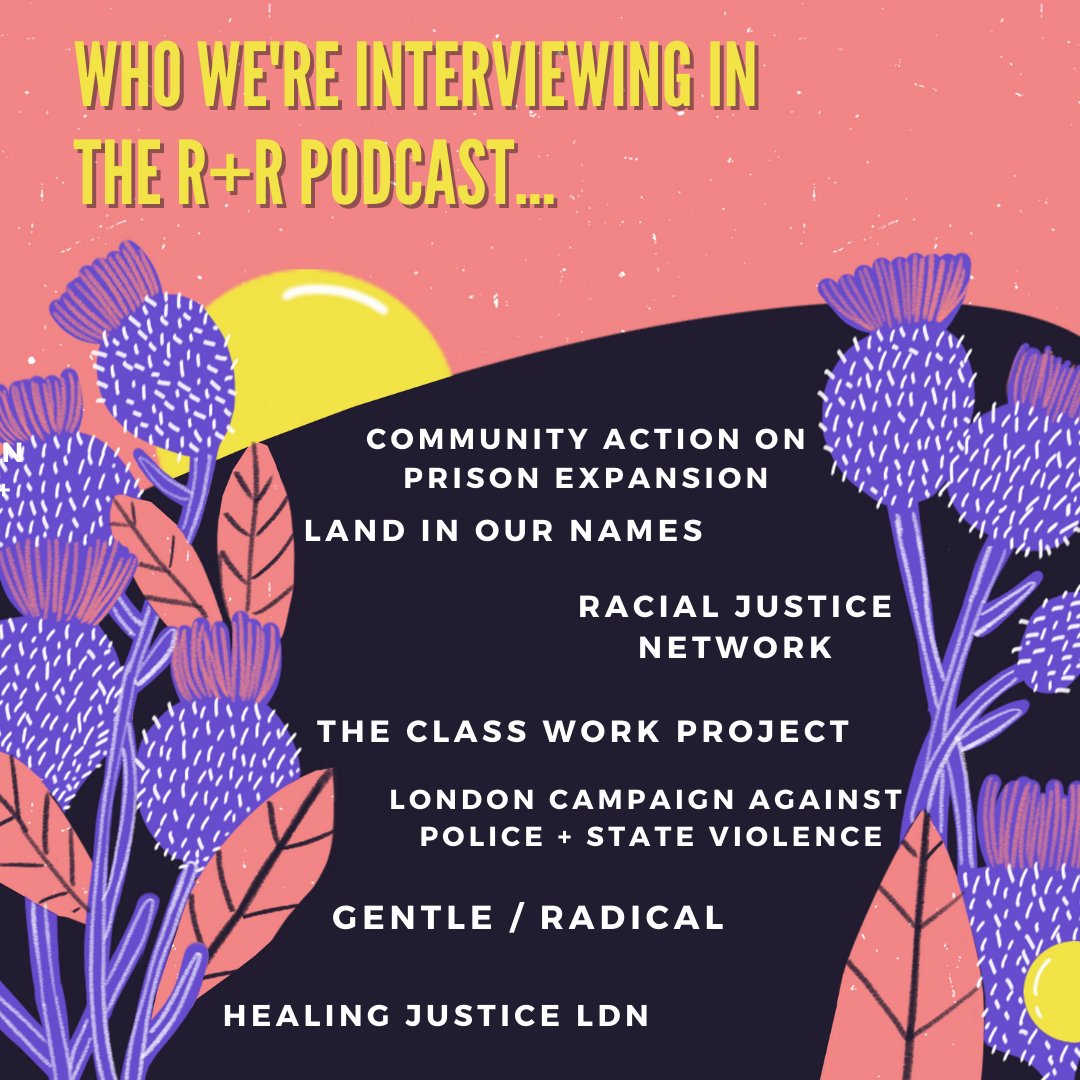 Who are we interviewing on the R+R podcast you ask... here's who! 

Super excited for this line up of amazing organisers, activists and revolutionaries! We're keeping good company and blessed to get their wisdom ✊💜💥

#abolition #landjustice #njnp #class #decolonise #healing