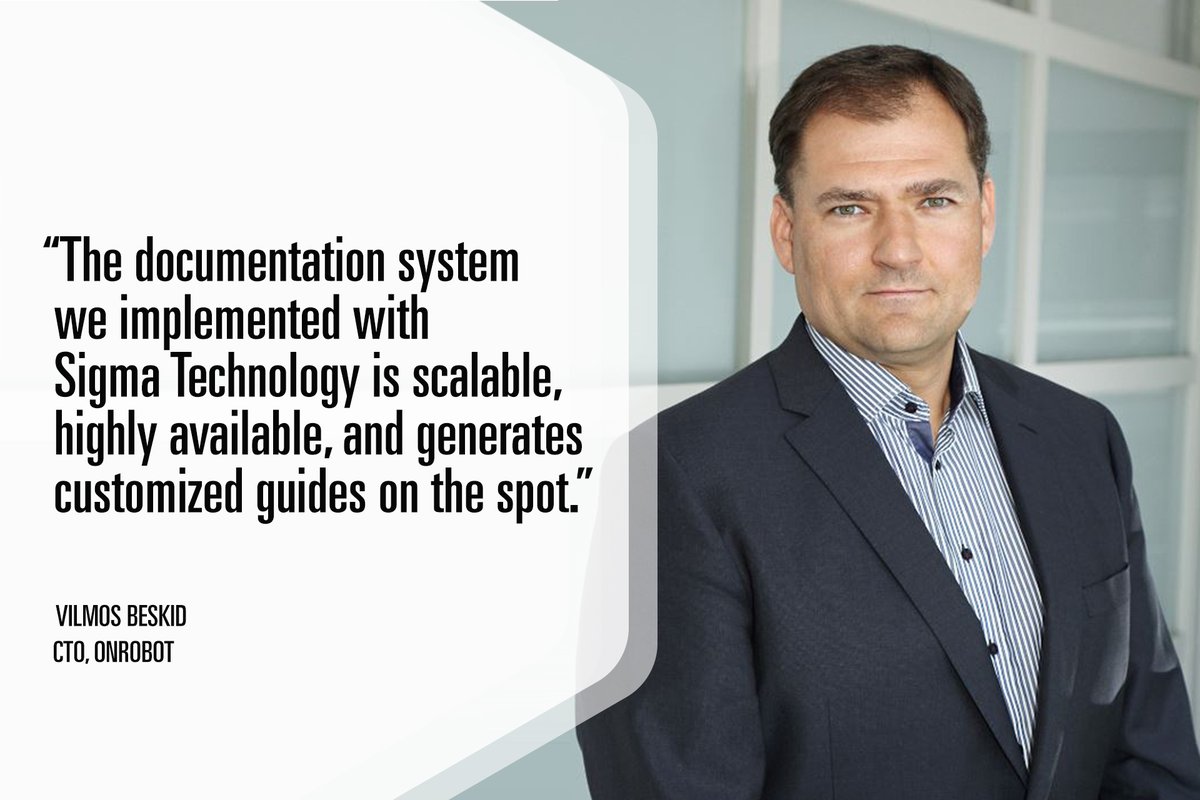 sigmatechgroup's tweet image. We had the honor to talk to Vilmos Beskid, CTO at OnRobot about #collaborativeapplications, #robotics, and the #documentmanagementsystem that we implemented for OnRobot. Read more: sigmatechnology.se/pressrelease/o…