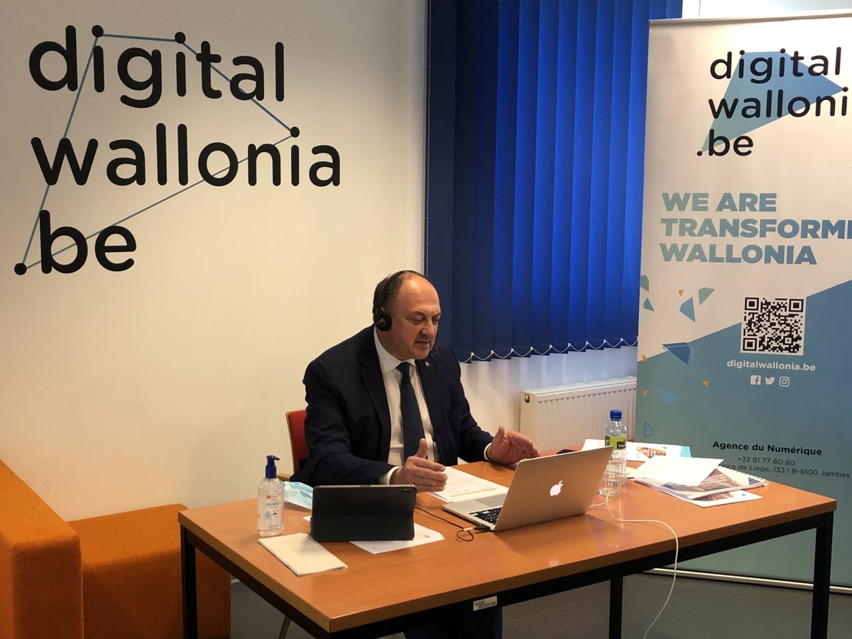 digitalwallonia's tweet photo. Clôture de la conférence de presse de présentation du baromètre 2020 de maturité numérique des entreprises wallonnes et du #digiscore par le Ministre @wborsus #barometreDW #digitalwallonia @UWE_asbl @Agoriafr #sowalfin https://t.co/R8nfpUGX6d
