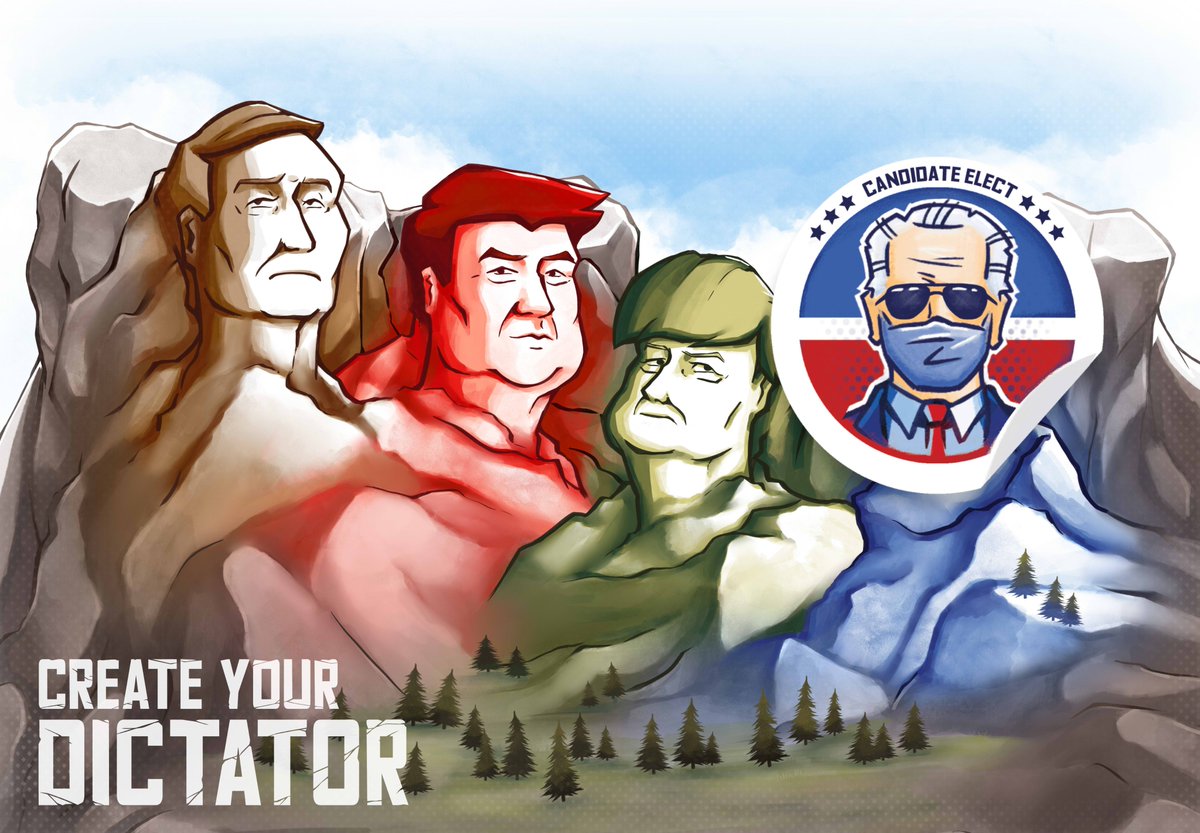 We replaced the old American Candidate with a new one.. Too soon? Pledge now! kck.st/2IDyjx1 #CreateYourDictator #Election2020 #TabletopGaming