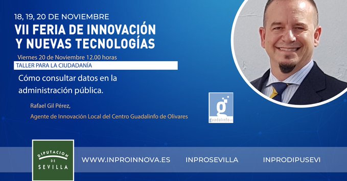 INPRODipusevi's tweet photo. ¿Sabes cómo consultar datos en la Administración Pública? Te lo contamos en el último taller para #ciudadanía que celebramos en #InproInnova2020 hoy a partir de las 12,00 h con @guada_olivares Inscripciones en https://t.co/fCc5hoh7lb https://t.co/CHb369r9OZ