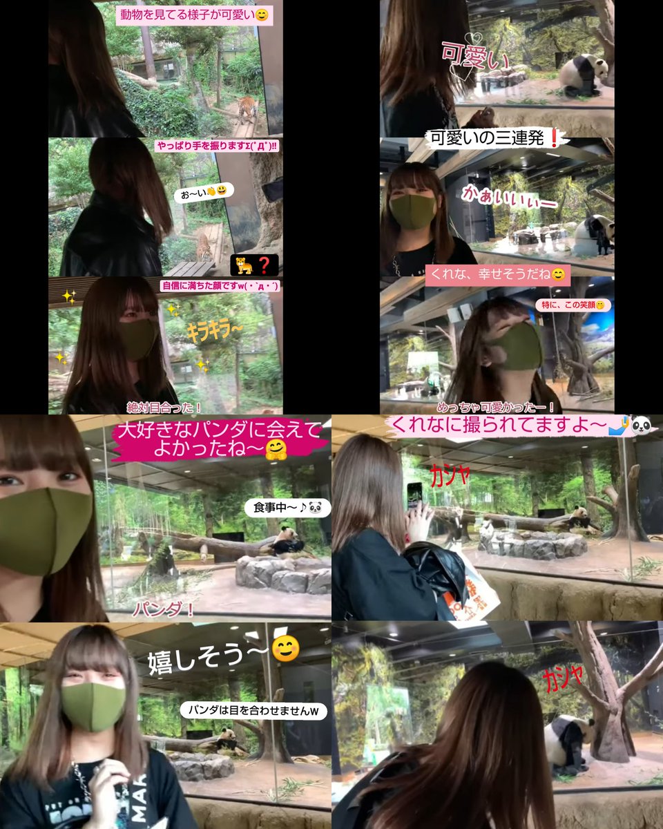 hirosan1557's tweet image. 【ちょう散歩】中編
遂に！くれなが大好きなパンダに会えました✨🐼🖤
くれなの幸せそうな顔が沢山観れて、俺も幸せでした🥰
後編はお土産企画もあります！🛍️
シンシンも登場？🐼🤔😃
楽しみだな～(≧∇≦)🎶
早く観たい🖤

#長久玲奈
#ちょうちゃんねる
#編集頑張った(笑)💦
