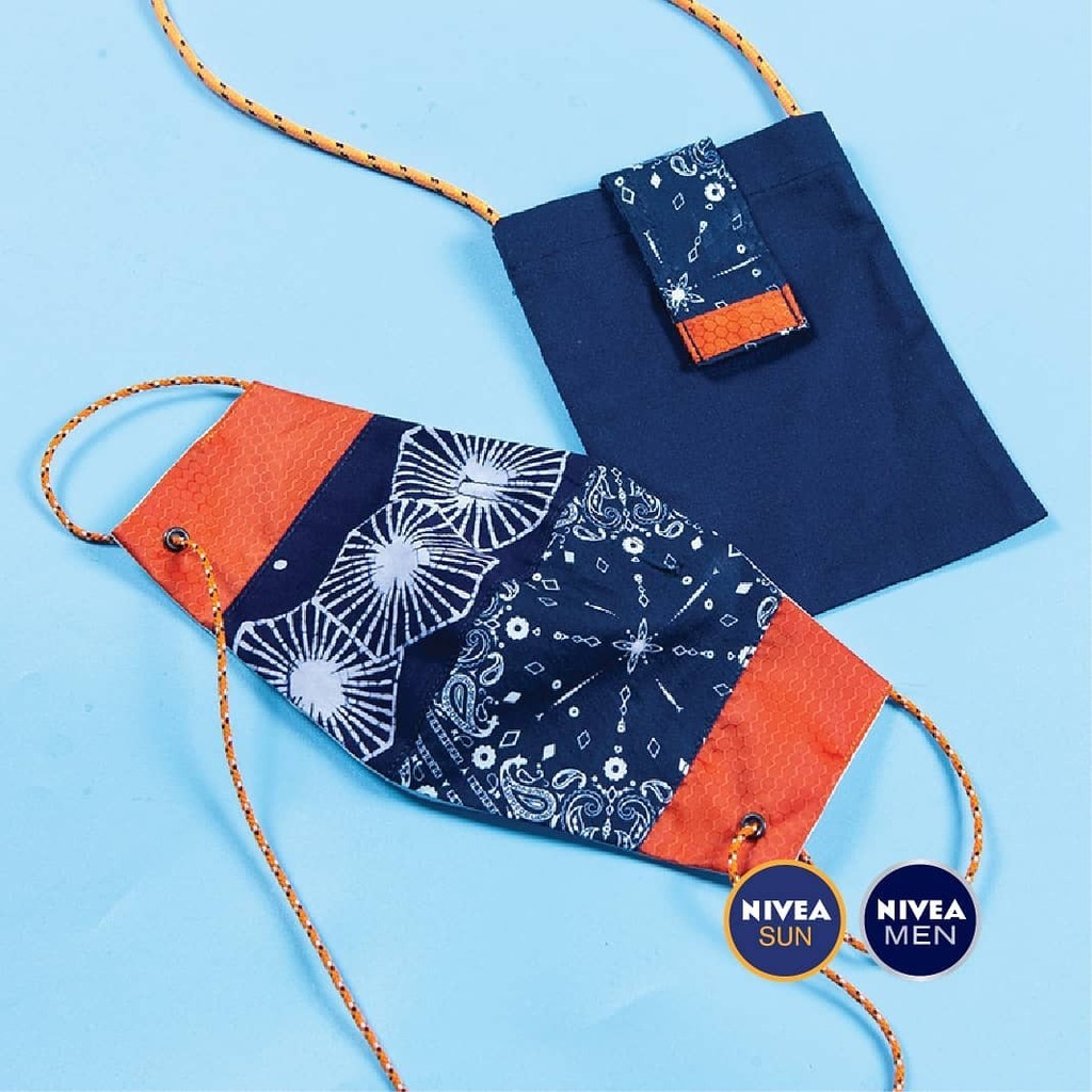 Our latest mask creation is a collaborative effort together with @nivea_id &amp; @niveamen_id for your daily maximum protection. Made with our signature indigo batik fabric and exclusive bandana print. 

Get the mask + pouch with every Maximum Protection pac… instagr.am/p/CHzu4VPl7Ba/