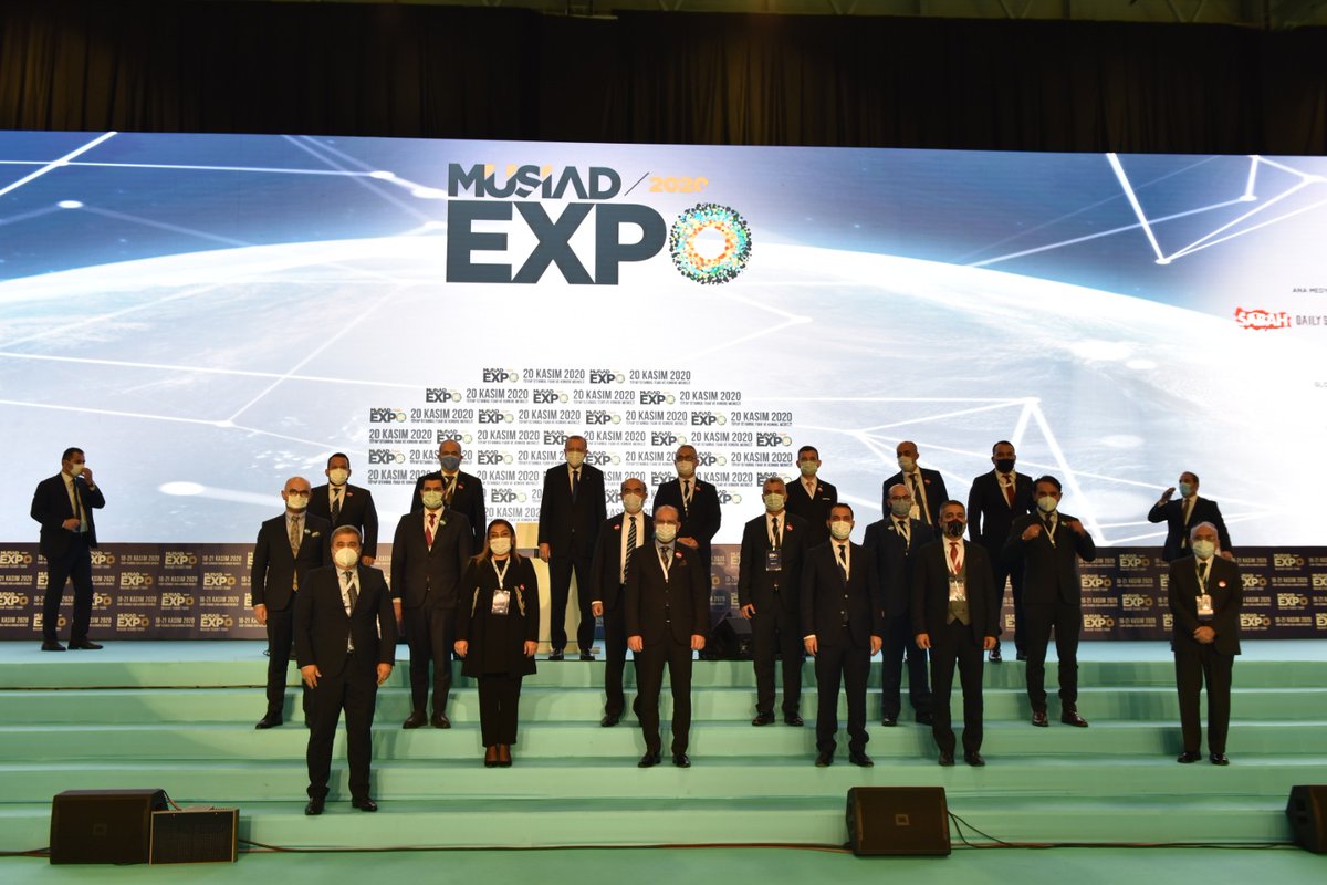 .<a href="/MUSIADEXPO/">MÜSİAD EXPO</a> kapsamında Cumhurbaşkanımız <a href="/RTErdogan/">Recep Tayyip Erdoğan</a>'ın teşrifleriyle düzenlenen toplantımız, Bakanlarımız, Genel Başkanımız <a href="/AKaanTR/">Abdurrahman Kaan</a>, Gen.Bşk.Vek. <a href="/Ali_ReisTopcu/">Ali Reis Topcu</a>, Gen.Bşk.Yrd. @MAOzyurt, YK üyelerimiz, şube başkan ve temsilcilerimiz ile üyelerimizin katılımıyla gerçekleştirildi.