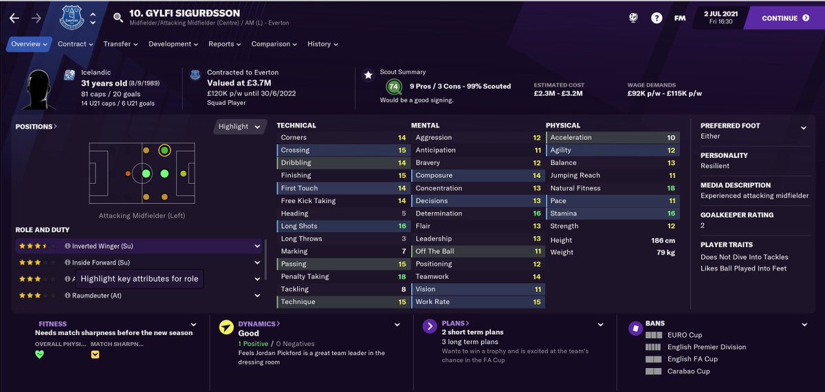 TRANSFERS IN - Summer 20/21 Continued...- Luis Abram (DC) £2.7m- Gylfi Sigurðsson (Loan) #FM21  #NUFC