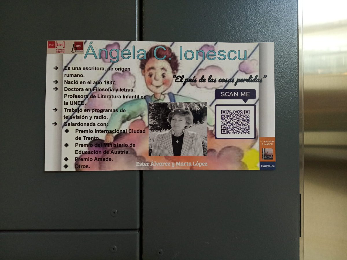 Marta_9919's tweet photo. Si quieres conocer a Ángela C. Ionescu pásate por la Universidad de Segovia.
@palabra_imagen @UVABiblioSegov @EduUva_Segovia 
#LaUValee 
#Escribirenfemenino
#25N https://t.co/RPKJFVhuHU