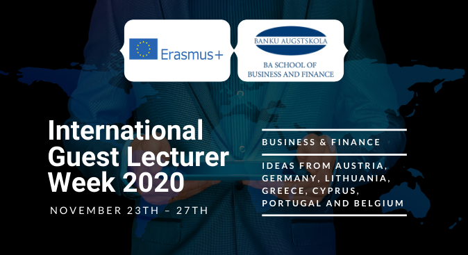 Bankuaugstskola's tweet photo. Students are welcome to take part at @Bankuaugstskola
International Guest Lecturer Week to receive international knowledge. This year International Guest Lecturer Week, will be held virtually from November 23rd until 27th.
#BASBF #ErasmusPlusLV #InternationalGuestLecturerWeek https://t.co/dAcqyZoQ57