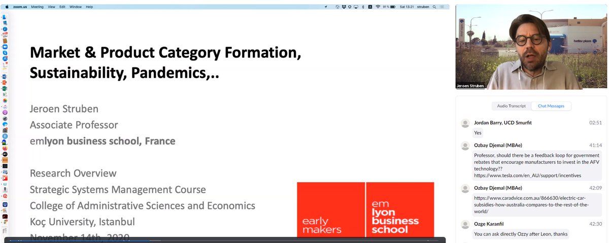 karanfilo's tweet photo. A big thank you to @JeroenStruben for presenting his fantastic research portfolio on market formation with us last weekend! Another thank you goes to our TECH 517-Strategic Systems Management MBA students for the fruitful discussion. @kocuniversity @kocgsb https://t.co/Dnf1KCbSTo