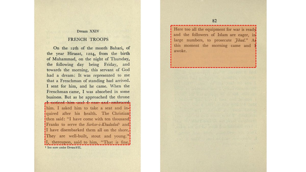4/n In Dream 24, Tipu Mentions of corroborating with French & getting into Jihad along with his Muslim Men.In reality, Tipu was trading parts of India with French. His idea was to replace Brits with French (I have discussed same in the thread quoted in tweet 1/n)