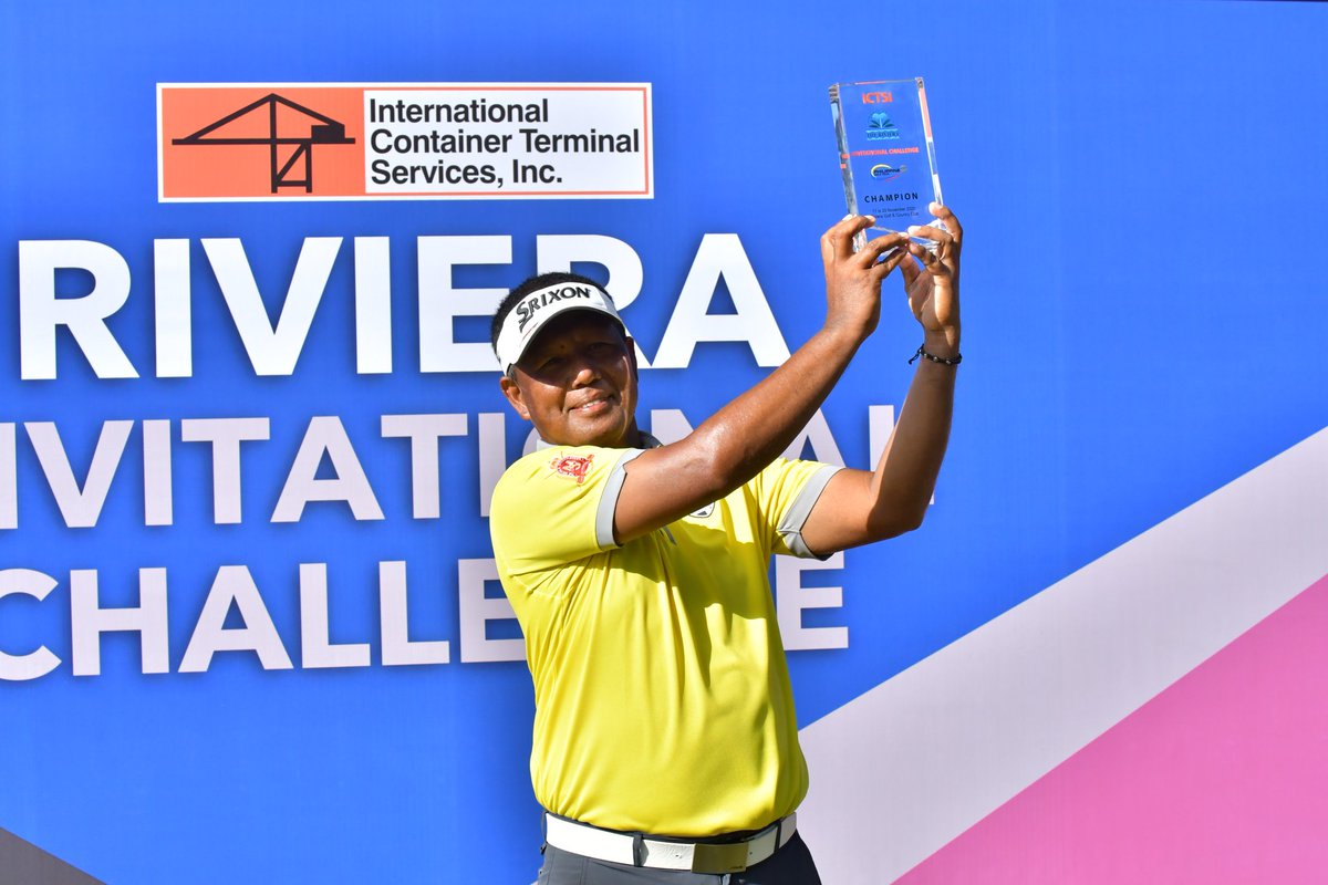 PhilGolfTour's tweet photo. Tony Lascuña wins the 2020 ICTSI Riviera Invitational Challenge at the Couples course in Silang, Cavite. #PGTBubble #PhilGolfTour https://t.co/qbFbsEahG7