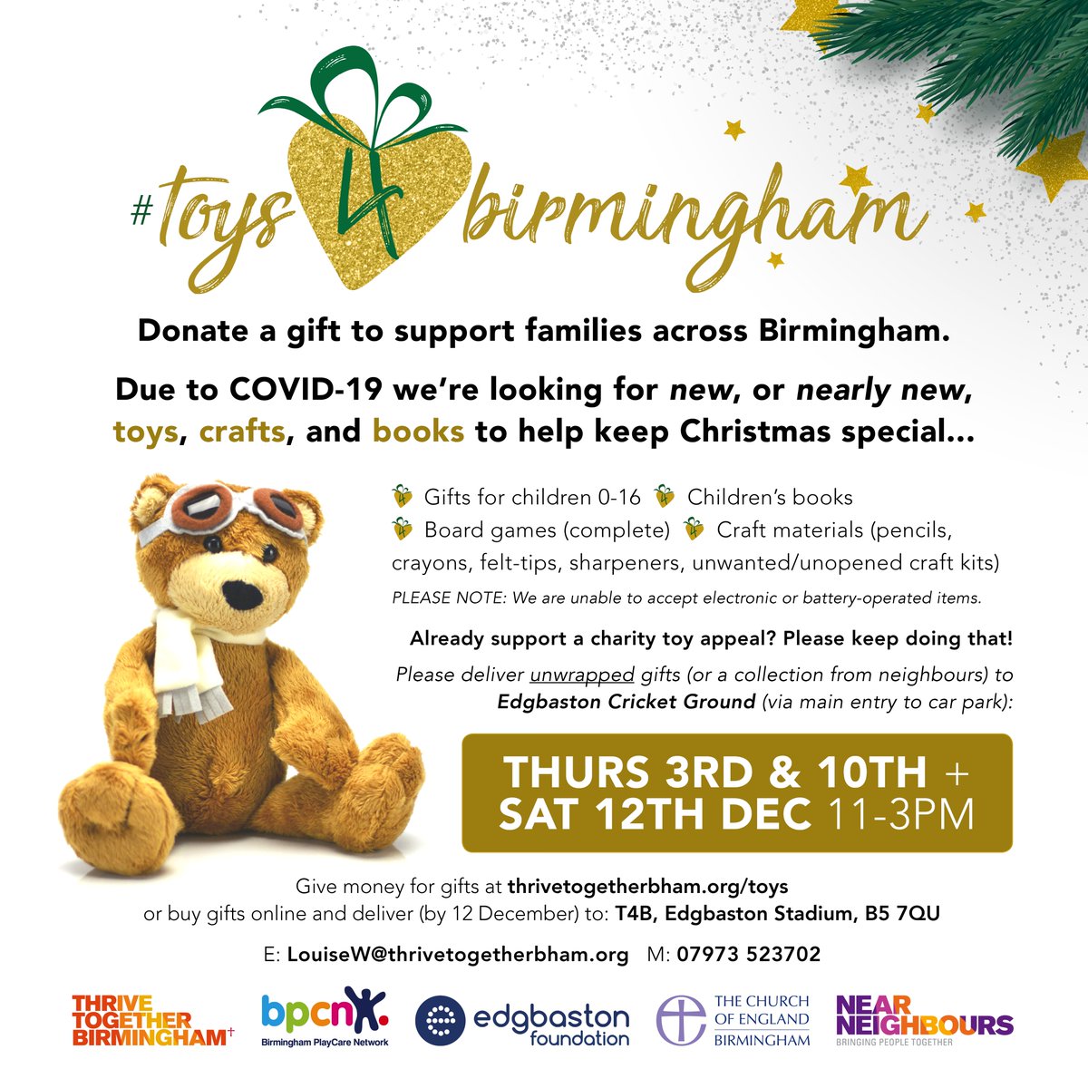 Could you buy and extra gift for a child with nothing? Visit thrivetogetherbham.org/toys to find out how you can help give #toys4birmingham this Christmas.