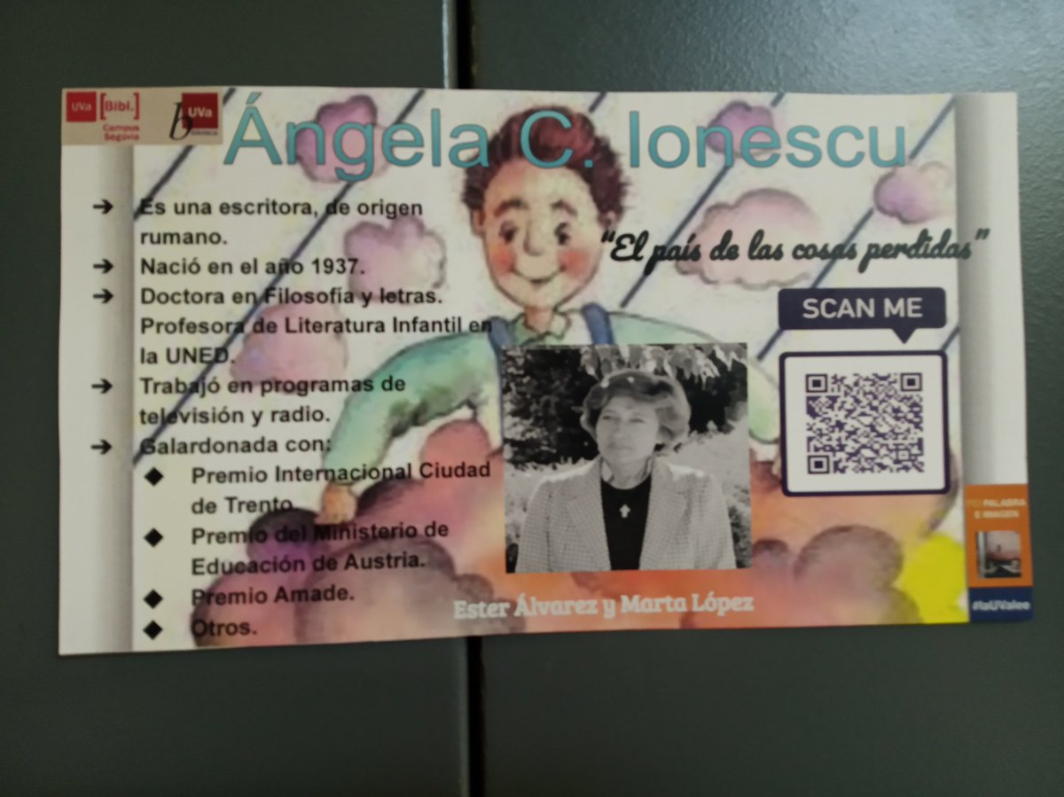 esteruva1999's tweet photo. Una gran autora, poco reconocida. Ángela C. Ionescu. Gran imaginación. Busca y verás más.
@palabra_imagen @UVABiblioSegov @EduUva_Segovia #laUValee #Escribirenfemenino https://t.co/MJ2KunUp7D