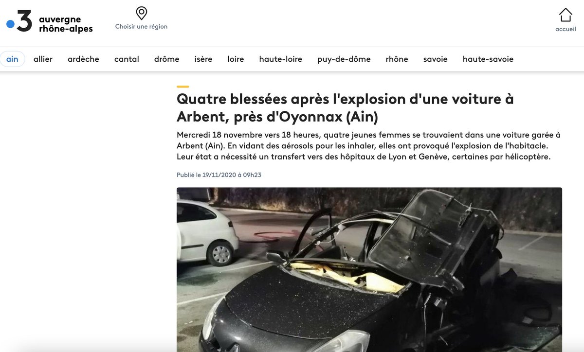 sdis01's tweet photo. Les #sapeurspompiers sont intervenus pr 1 explosion dans un véhicule de tourisme.
Les jeunes se mettent en danger inutilement avec des #challenges et jeux #dangereux. Soyons attentifs
#SkullBreakerChallenge ❌
#bluewhale ❌
#IceAndSalt ❌
https://t.co/BPvlaAIEK8
@UDSP01 https://t.co/6kChzZl9In