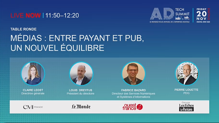 DitchiNathan's tweet image. En ce moment table ronde autour de la publicité dans les médias. #adtechsummit20 #iabfrance #iim #SEB6