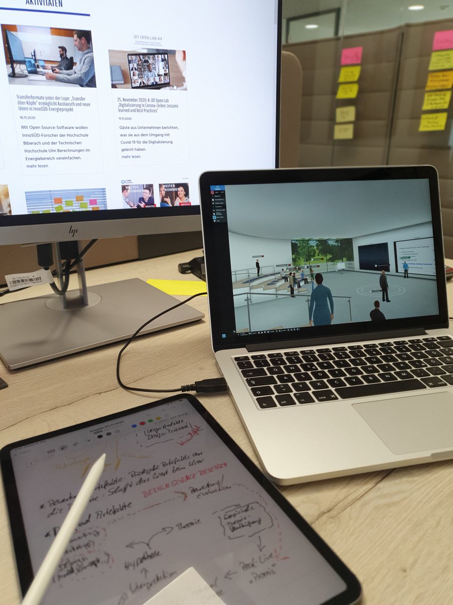 Heute kommt die agile Community InnoSÜD virtuell zusammen. Der virtuelle Schulungsraum ist ein echtes Erlebnis 😍 - die Inhalte auch 👏. So führt Prof. Dr. Oliver Grieble heute die Community in den Design Science Research-Ansatz 🧡 ein. #innosued #agile #ulm #neuulm #science