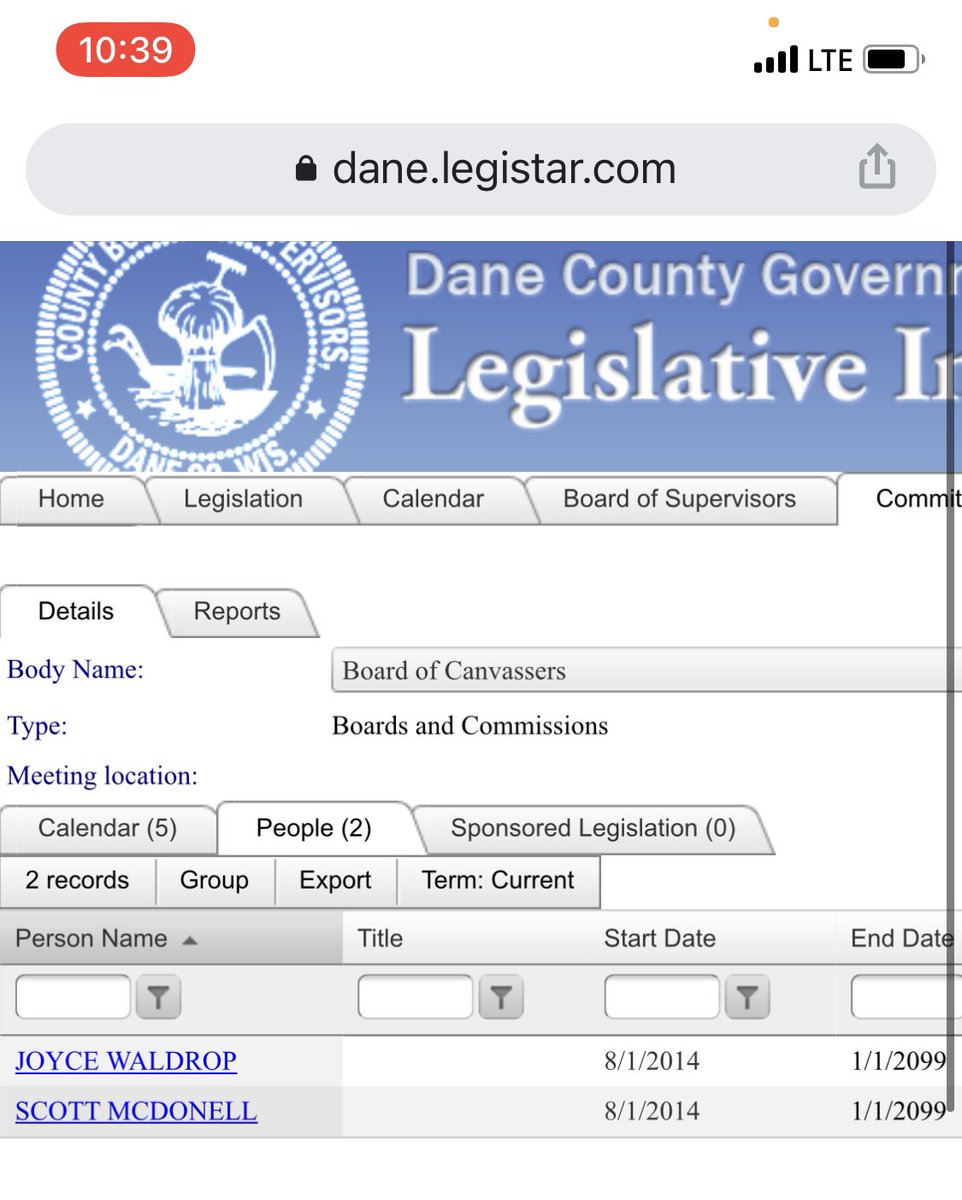 The woman on the Board of Canvassers who made the lone vote not to accept absentee ballots -- makes a note that she "is a supporter of the law. The law requires an application for a ballot." I'm not sure the Legistar for the Dane Board of Canvassers is updated