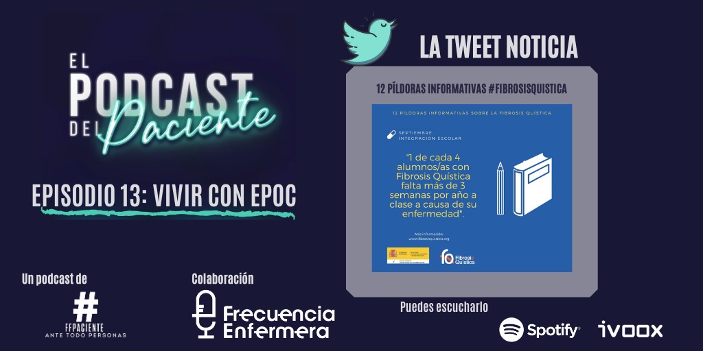 ffpaciente's tweet photo. ¡¡#TweetNoticia...🥁!!
“La Federación Española de Fibrosis Quística dedicó el mes de septiembre de su campaña ‘12 píldoras informativas’ a la #educación, recordando que informar sobre la #FibrosisQuística en el centro educativo es clave para una correcta integración del alumno.” https://t.co/3jHMvFu9r4