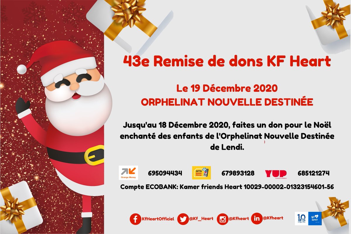 Kf_Heart's tweet photo. C'est bientôt Noël,

Malgré la Covid19, Kf Heart se mobilise pour offrir une très belle fin d'année aux enfants de l'orphelinat "Nouvelle Destinée".
Pour le succès de cette opération, nous comptons sur vous !!
#Christmas #Noel #Kf43 #KFthon #KFHeart https://t.co/qecVdk0iFP