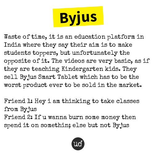 urbandictionary's tweet photo. @whiteHatSnr Byjus: Waste of time, it is an education platform in India where... https://t.co/FlIonBbkHp https://t.co/guIe3539yn