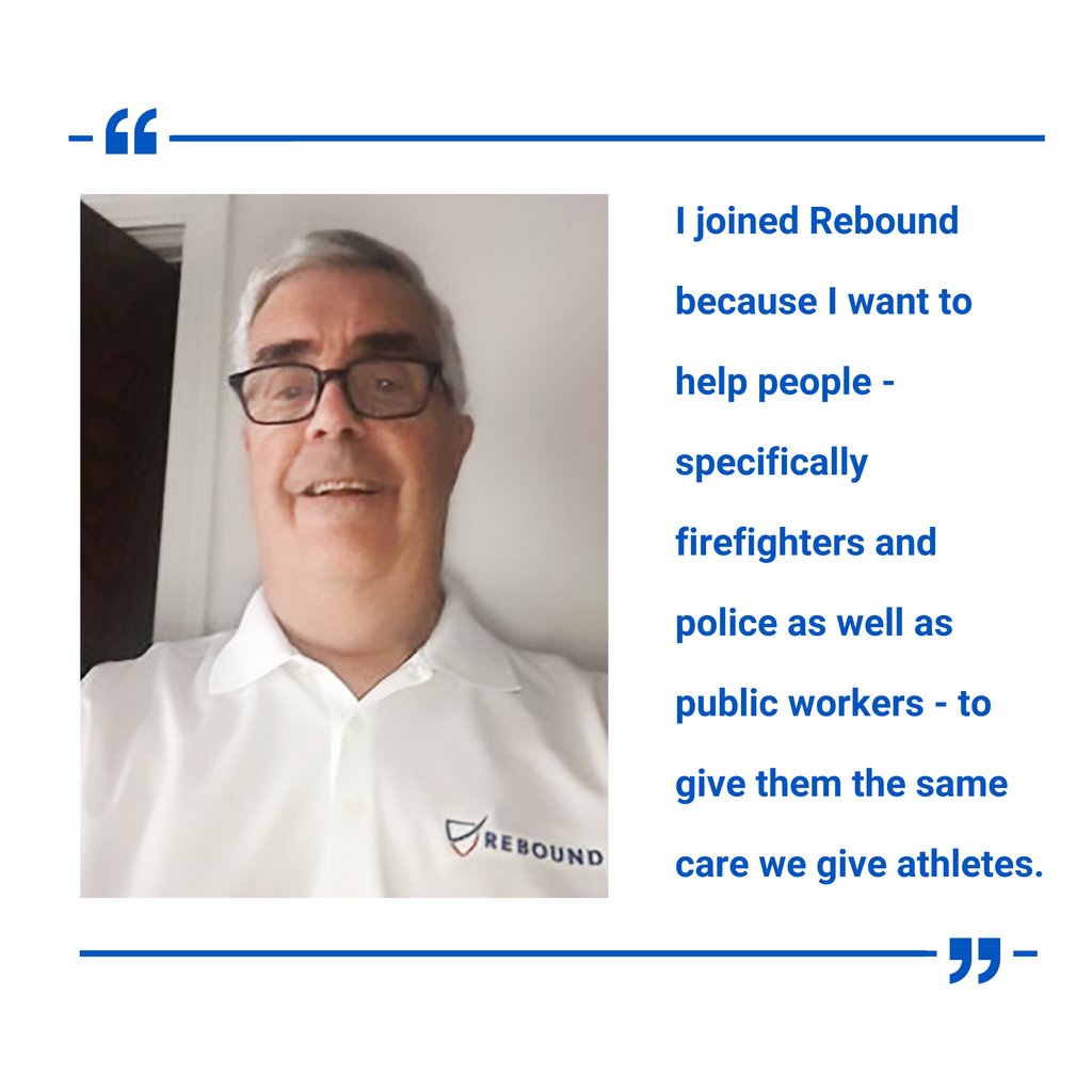 readyrebound's tweet image. Say hello to Dave, a Rebound &quot;influencer&quot; who helped shape our clinical approach to treating injured first responders. As a Marquette University associate prof, he also helped mold founder Luis Rivera&apos;s education and thousands of others. #Rebound #staffintro #influencer #teacher