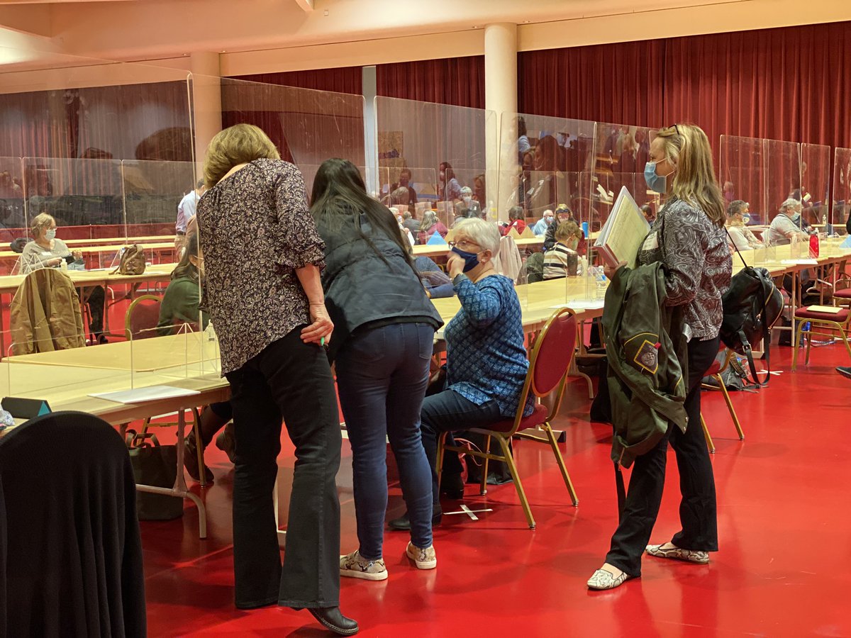 The Dane County recount is underway, to a steady and pleasant hum.
