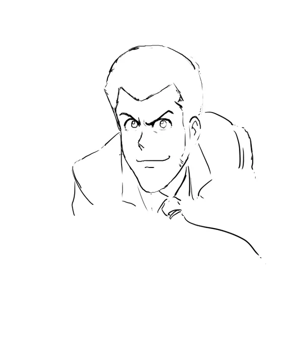 4期か5期やってた時に描いたやつなんだけど多分これが一番うまく描けたルパンだと思う 
