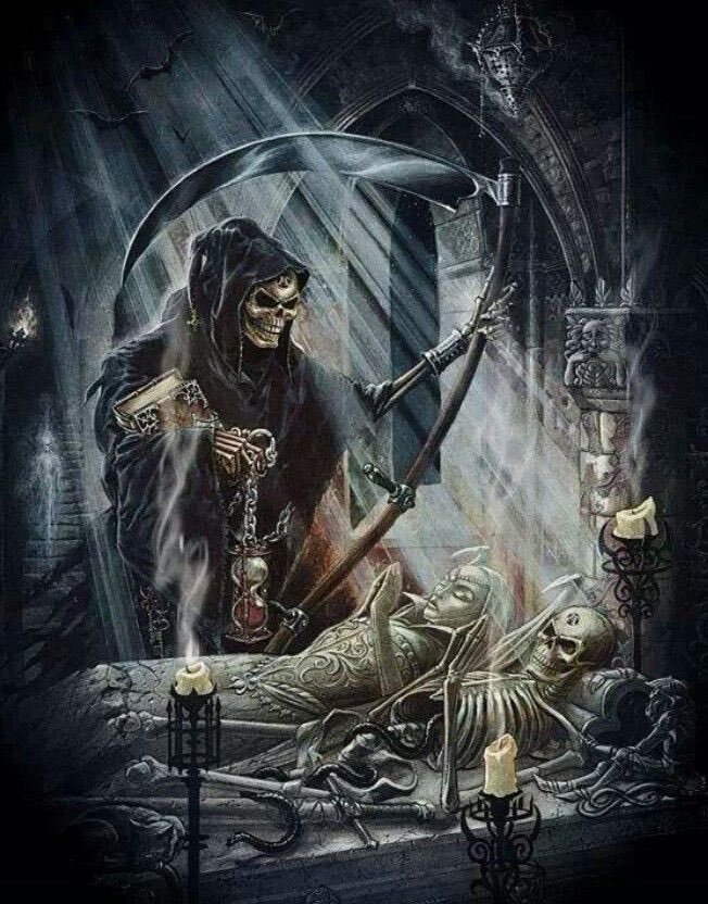 7. Grim reaper doing some black magic looking stuff