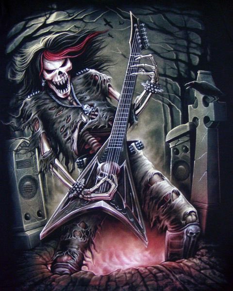 5. Grim reaper shredding the guitar
