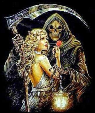 3. Grim reaper with a babe