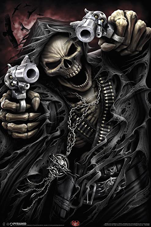 1. Grim reaper with 2 guns. This is the best art ever