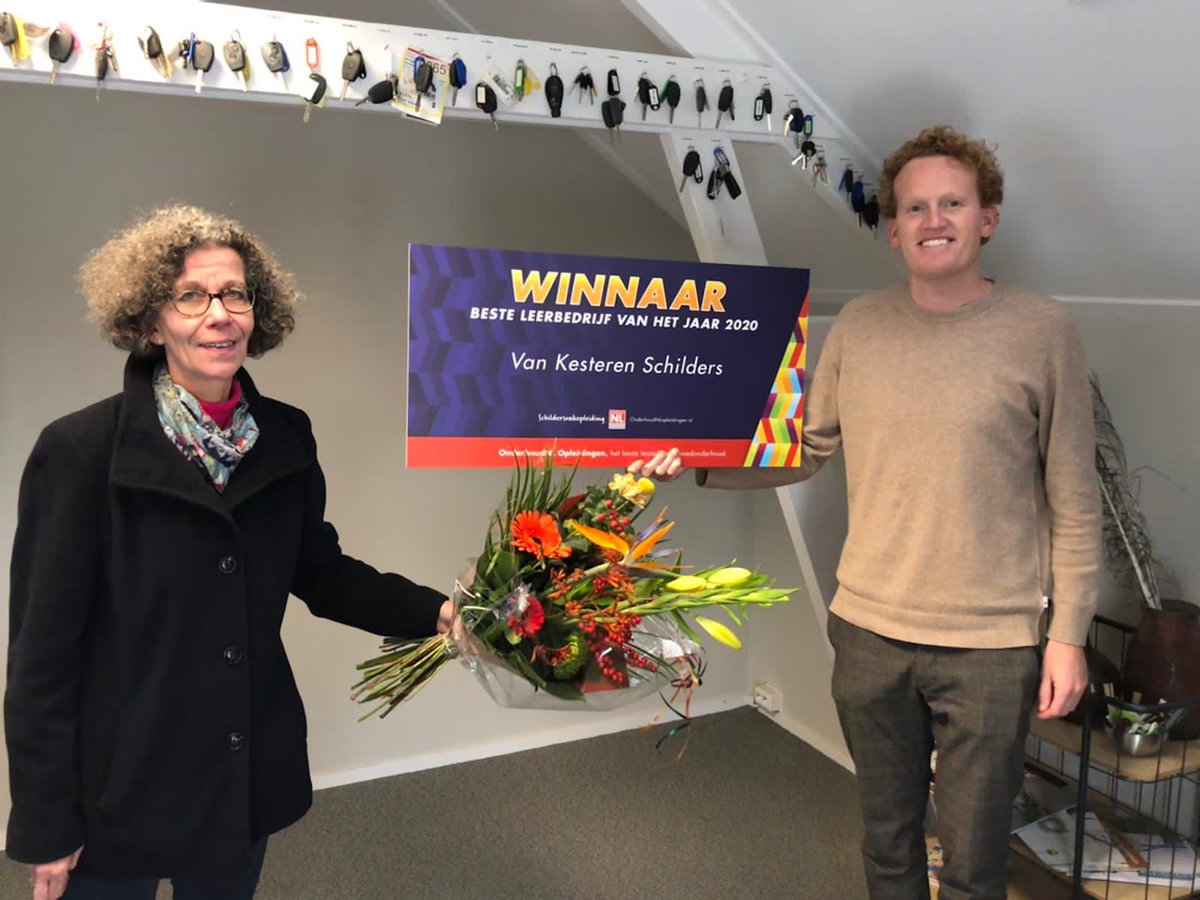 Van Kesteren Schilder gefeliciteerd met uitverkiezing tot beste leerbedrijf 2020. Al 85 jaar in harte Voorhout. #voorhout #teylingen #dagvandeondernemer