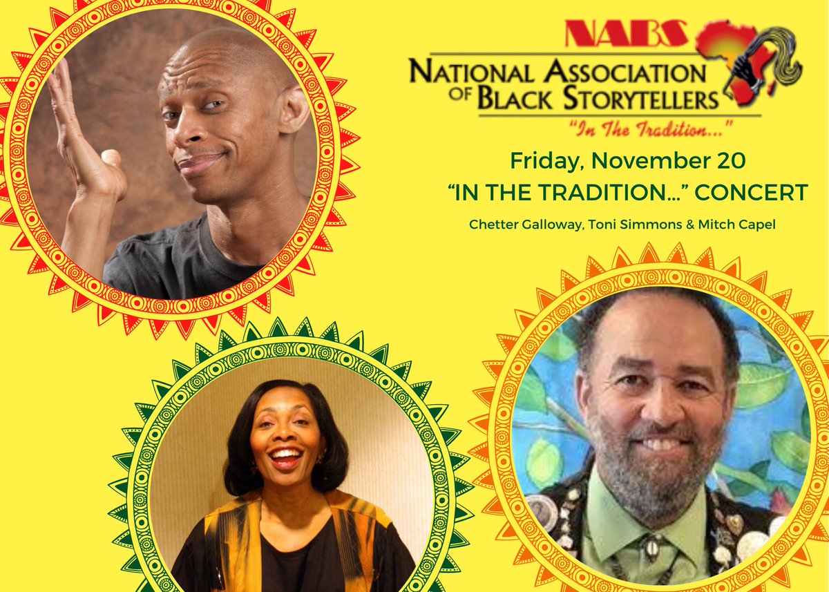 Another day with an exciting lineup. We continue with inspiring workshops, stories, and concerts! Details and tickets at nabsinc.org. #nabsfest2020 #blackstorytelling #storytelling <a href="/TAHIRAStorytell/">TAHIRA Akua TAHIRA</a> <a href="/OniLasana/">Aunti Oni</a> <a href="/queennurstory/">Queen Nur</a> <a href="/murphy_cliff/">Cliff Murphy</a>