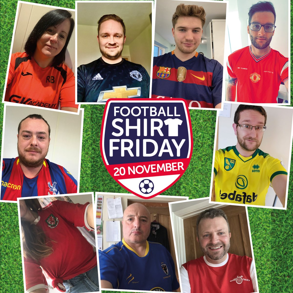 CollierTurfCare's tweet photo. #FootballShirtFriday effort from @CollierTurfCare FC! @BobbyMooreFund https://t.co/hCWbXfsHZt
