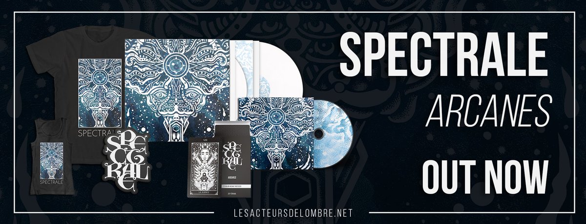 Ladlo_prod's tweet photo. #Spectrale's new album 'Arcanes' is out now!
Listen to the full album here: https://t.co/VQc1NY4Gzb
Order the album and merch (including the tarot deck from @JeffGrimal_Arts) here: https://t.co/VGhDYPGOdS https://t.co/RagZPA34u5