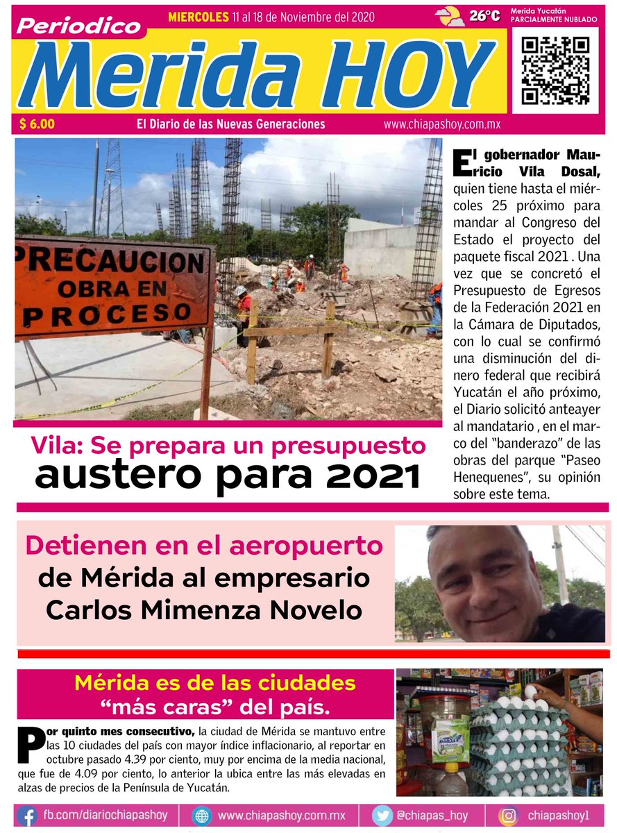 Chiapas_Hoy's tweet photo. Grupo #ROCAF
#Merida
NUESTRA PORTADA DE LA SEMANA: #MeridaHoy.
Gobierno del Estado de #Yucatán
#MauricioVila https://t.co/kfYP6EEDRF