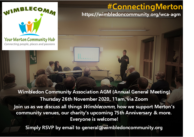 wimblecomm's tweet photo. As we discussed at the #Locality20 UnConvention, there's power in the community, & we see that every day in #Merton.
Let's keep connecting with one another & continue to make Merton a great place to be. Join our AGM this Thursday to discuss more.
Wimblecomm #ConnectingMerton https://t.co/G8ksgXwDKR